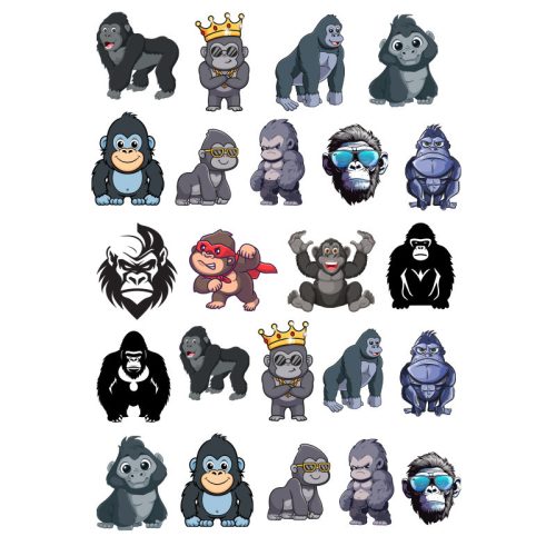 Gorilla figurák, Ideiglenes tetoválás